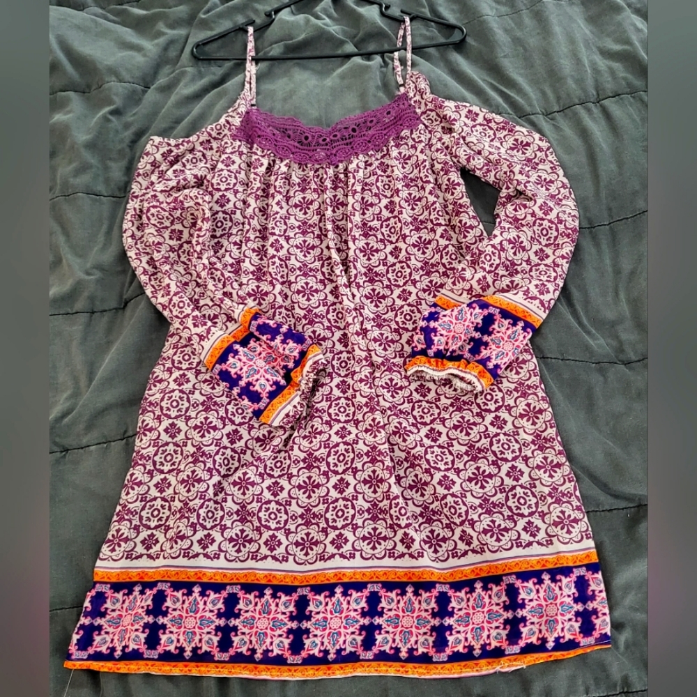 Off shoulder loose dress